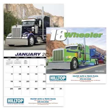 18-Wheeler Appointment Wall Calendar - Stapled